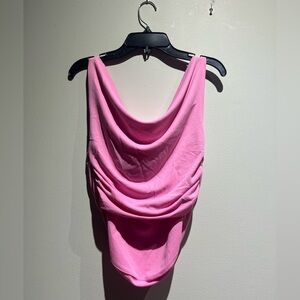 Zara Bright Pink Cowl Neck Top